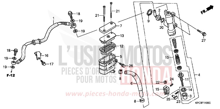 HAUPTBREMSZYLINDER, H. von Varadero 125 RICH RED METALLIC (R255) von 2001